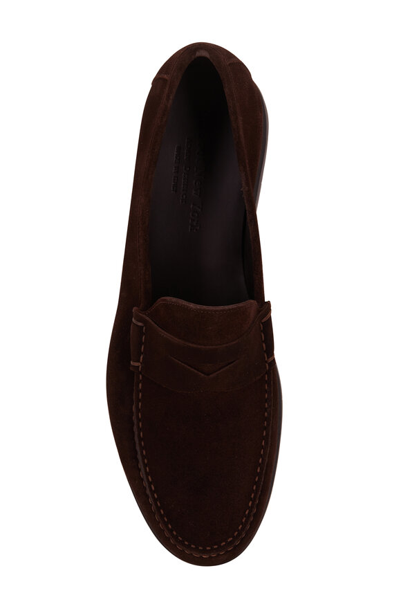 To Boot New York - Tribeca Dark Brown Suede Penny Loafer