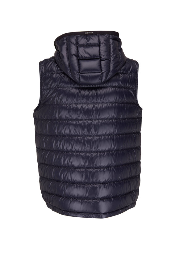 Moncler - Navy Hooded Down Vest 