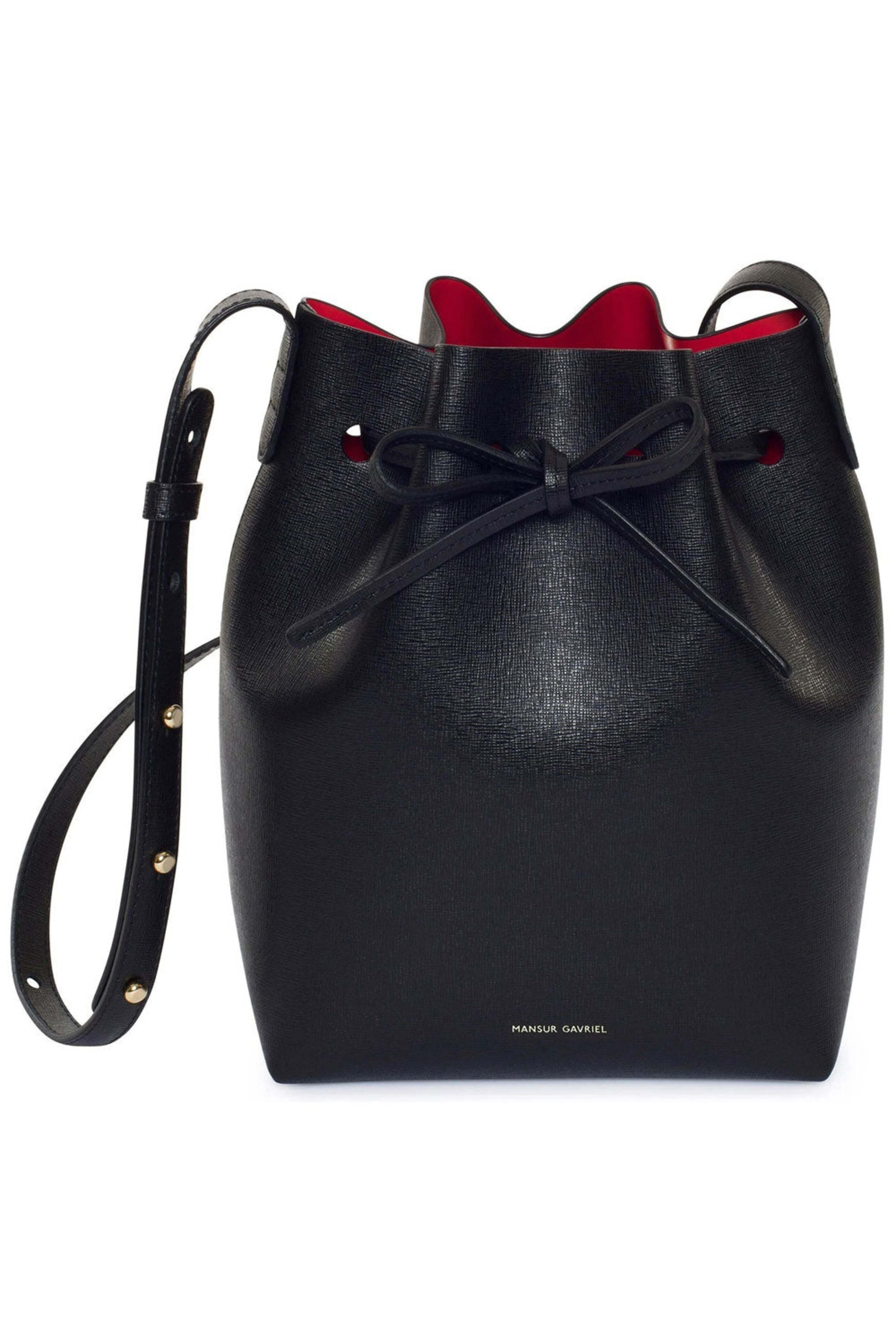 Mansur Gavriel - Mini Bucket Bag in Black Flamma
