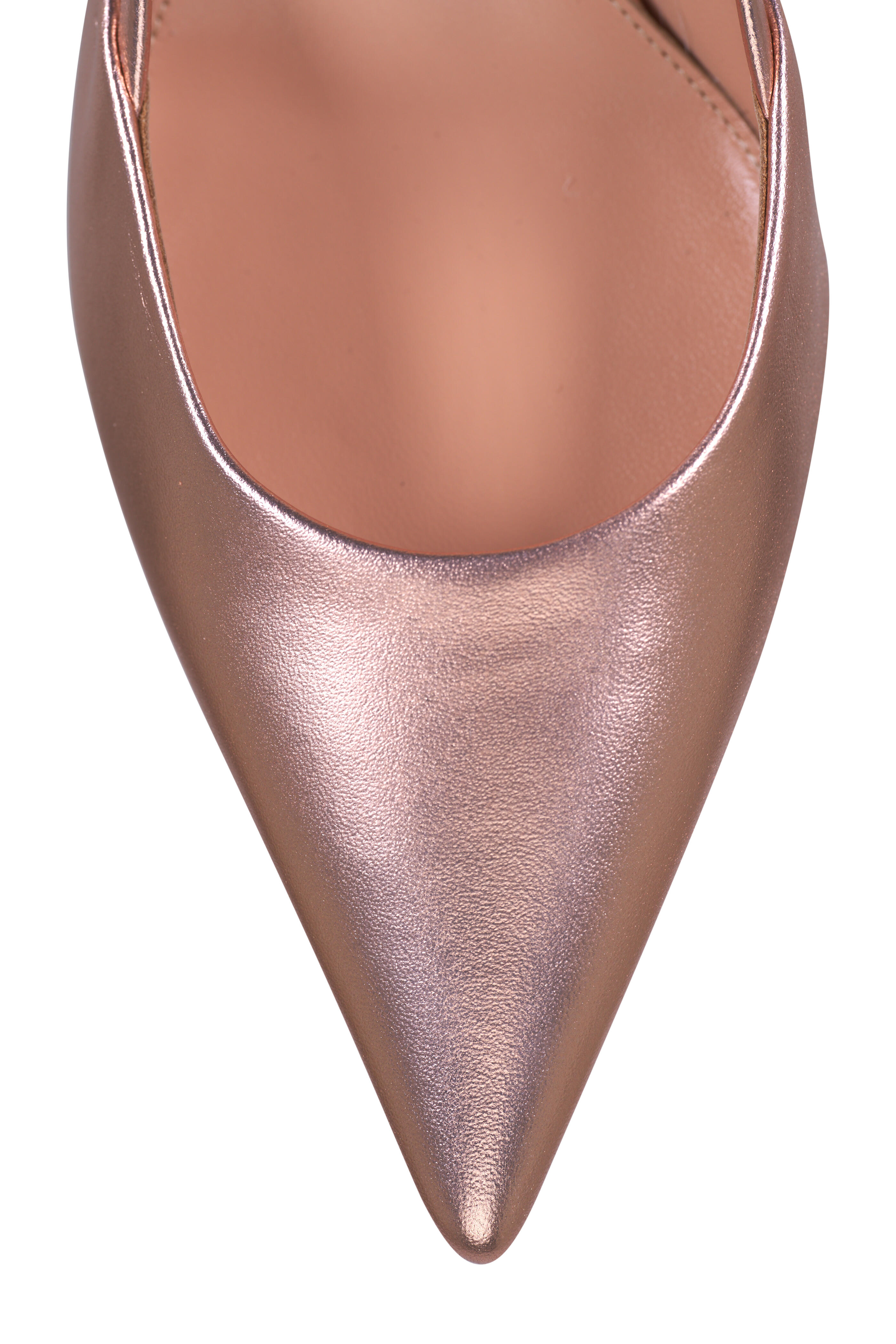 Gianvito Rossi - Ascent Rose Gold Leather Slingback, 55m