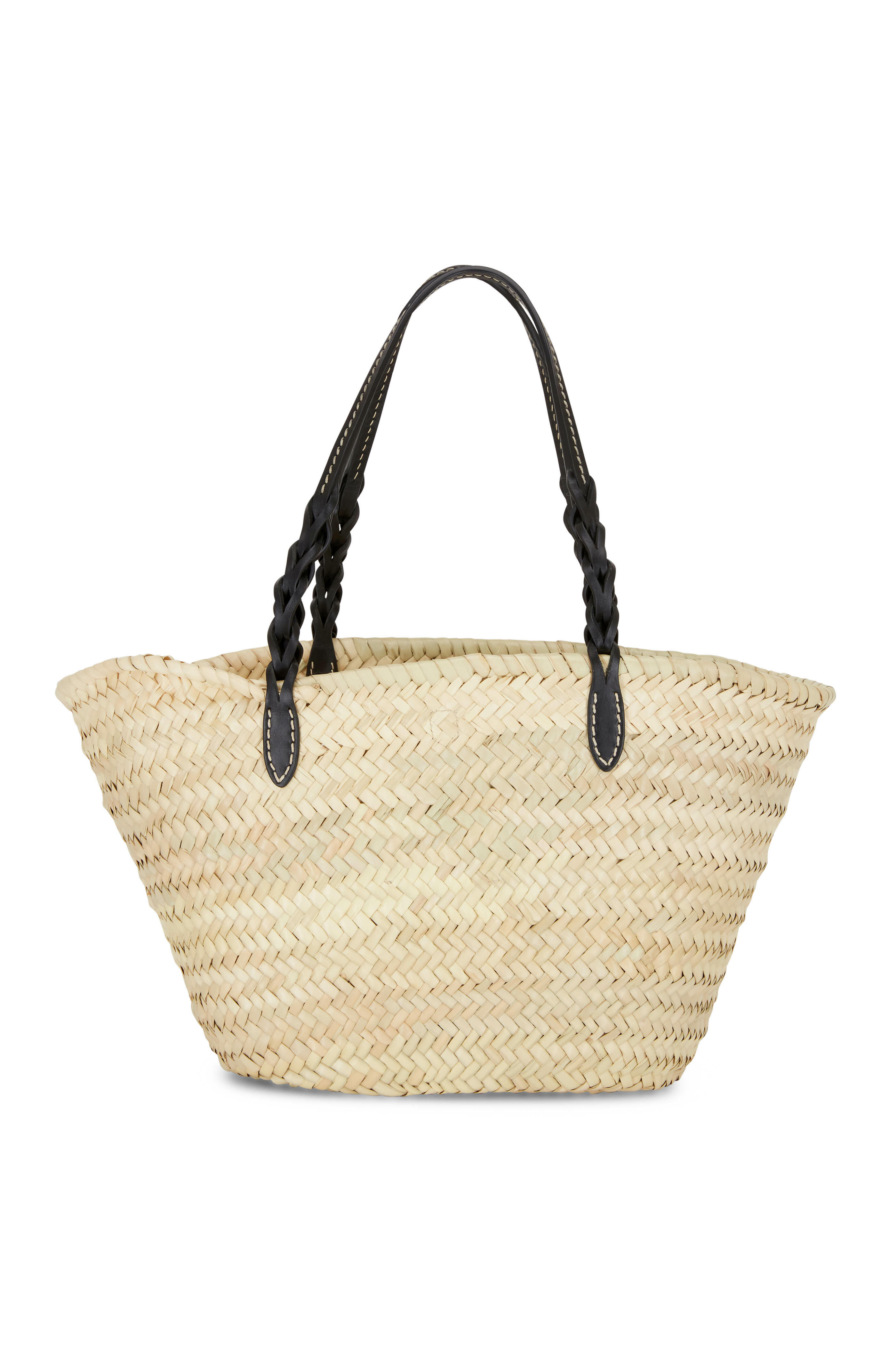Prada - Natural & Black Woven Basket Tote