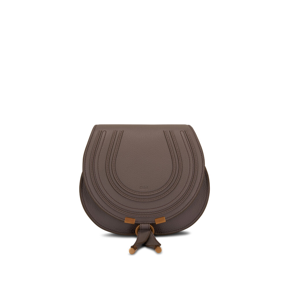 ショルダーバッグ・ポシェット CHLOE SMALL LEATHER SADDLE MARCIE BAG Chloé Small Marcie Saddle Bag In Grained Leather in Tan