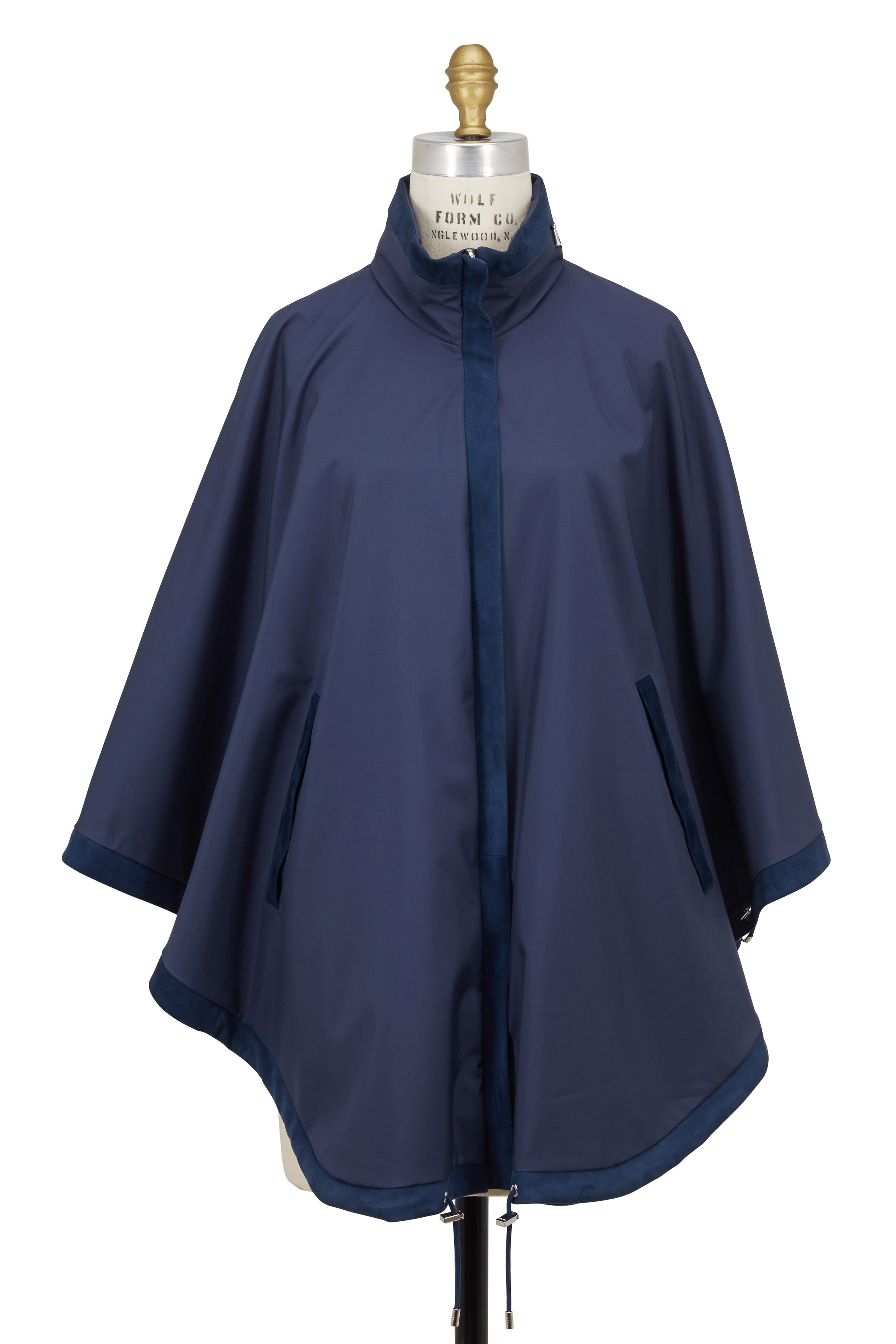 Loro Piana - Vail Windstorm Navy Blue Cashmere Reversible Cape