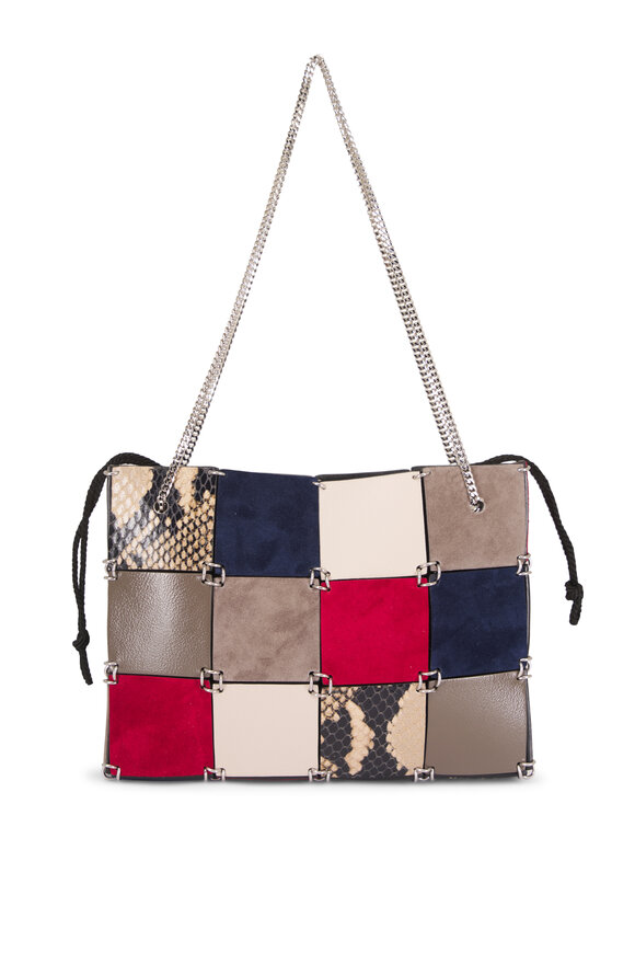 Khaite Mini Emma Ruby Multi Leather Patchwork Tote - view 3