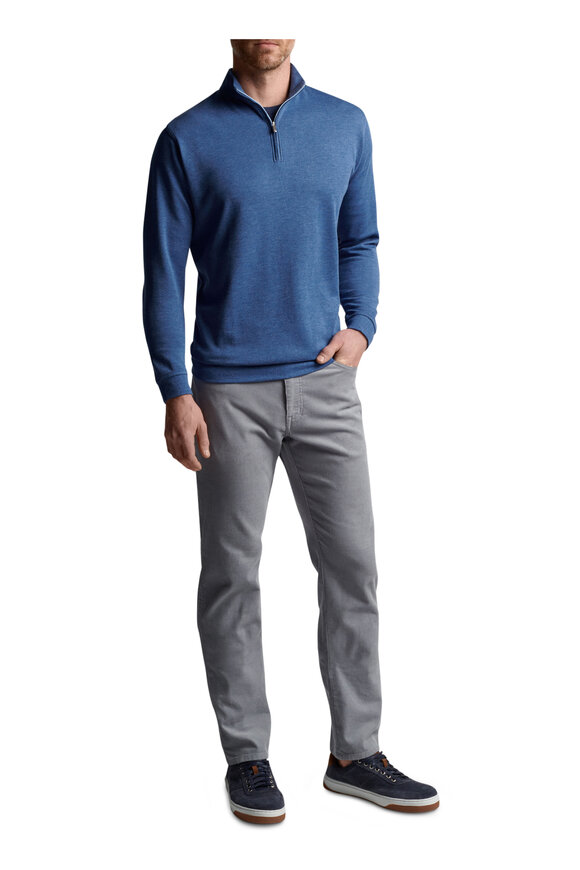 Peter Millar - Crown Nordic Blue Quarter Zip Pullover