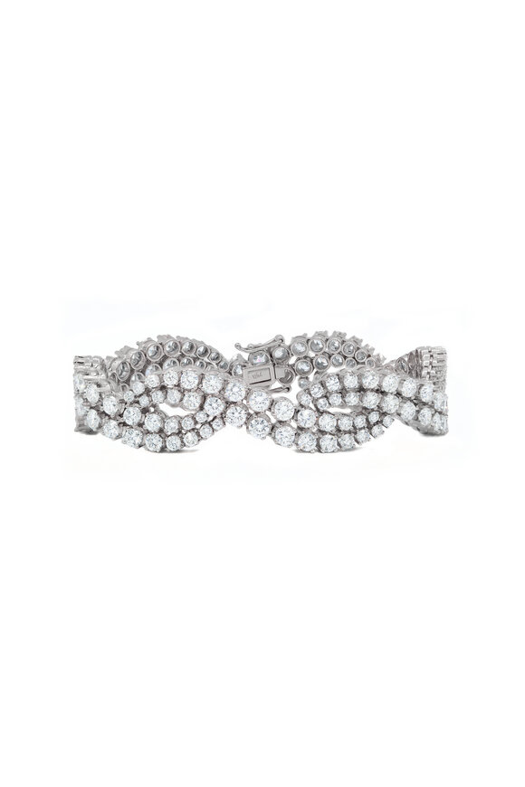 Diana M Jewels 18k White Gold Diamond Infinity Bracelet - view 1