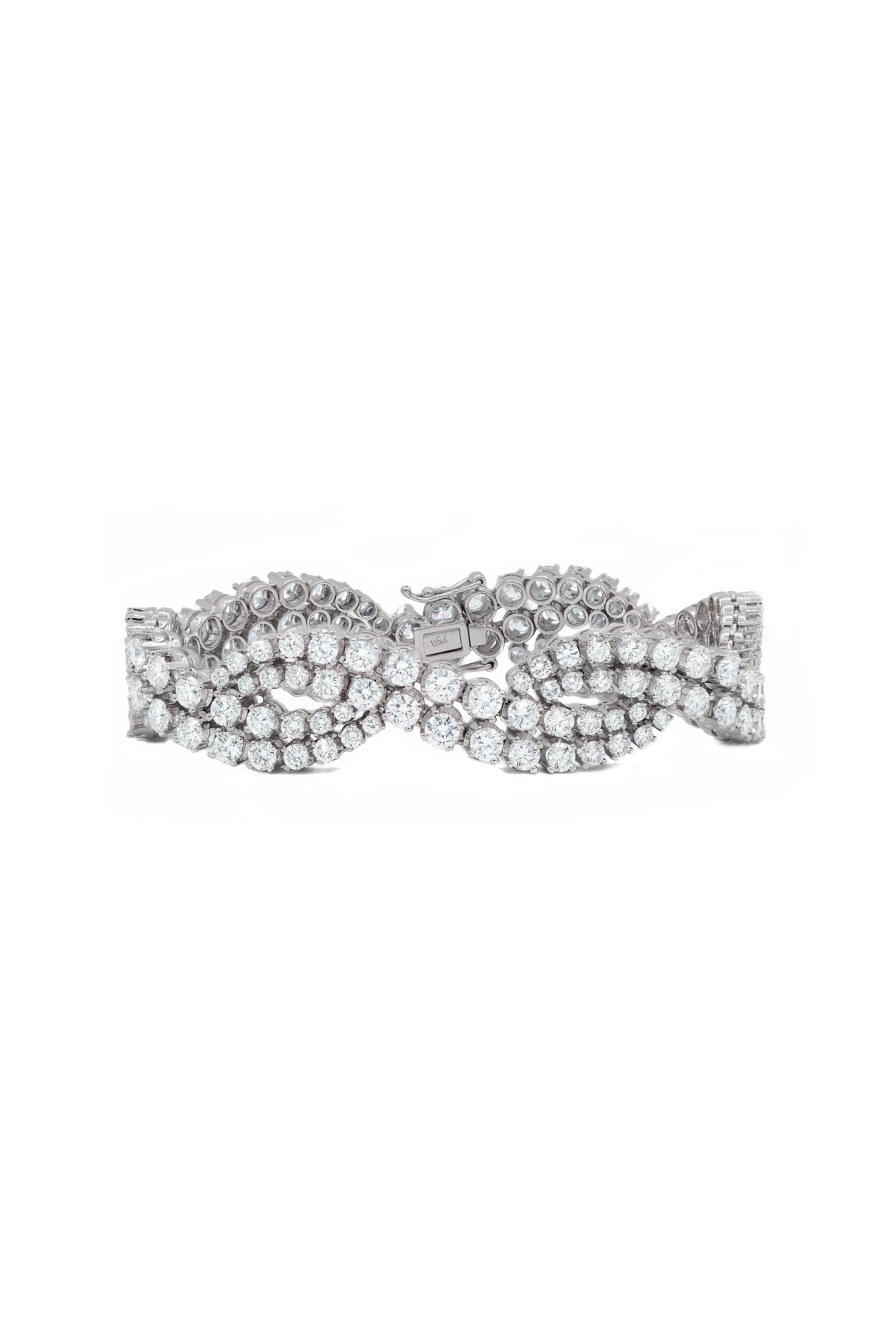Diana M Jewels - 18k White Gold Diamond Infinity Bracelet - view 1