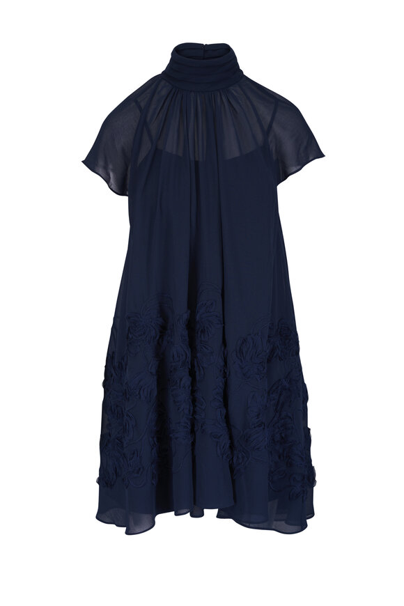 Simkhai Aviel Midnight Blue Embroidered Mini Dress - view 1