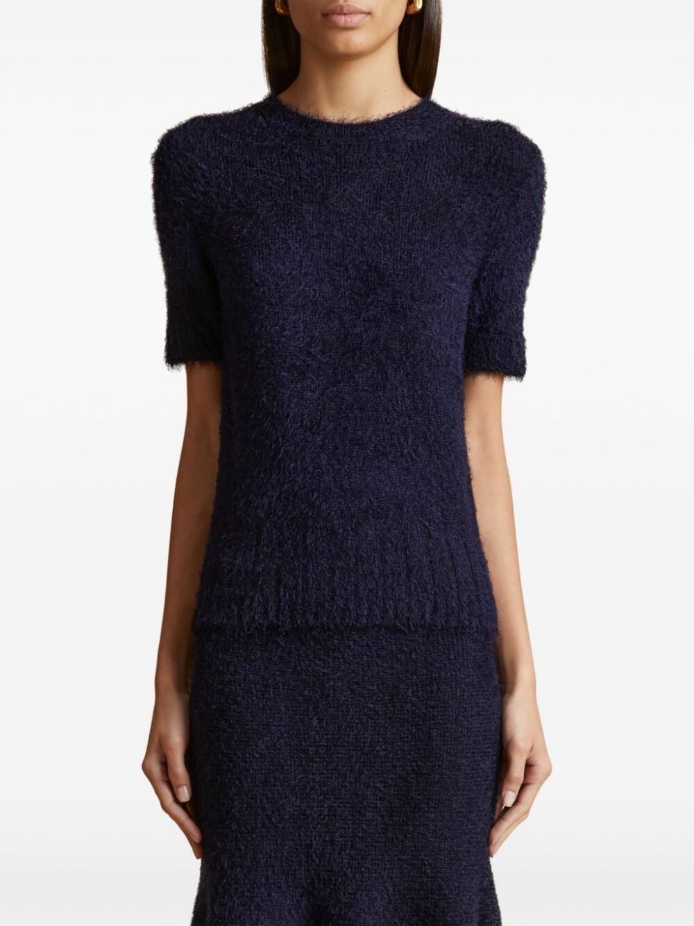 Khaite - Luphia Navy Blue Cashmere Sweater