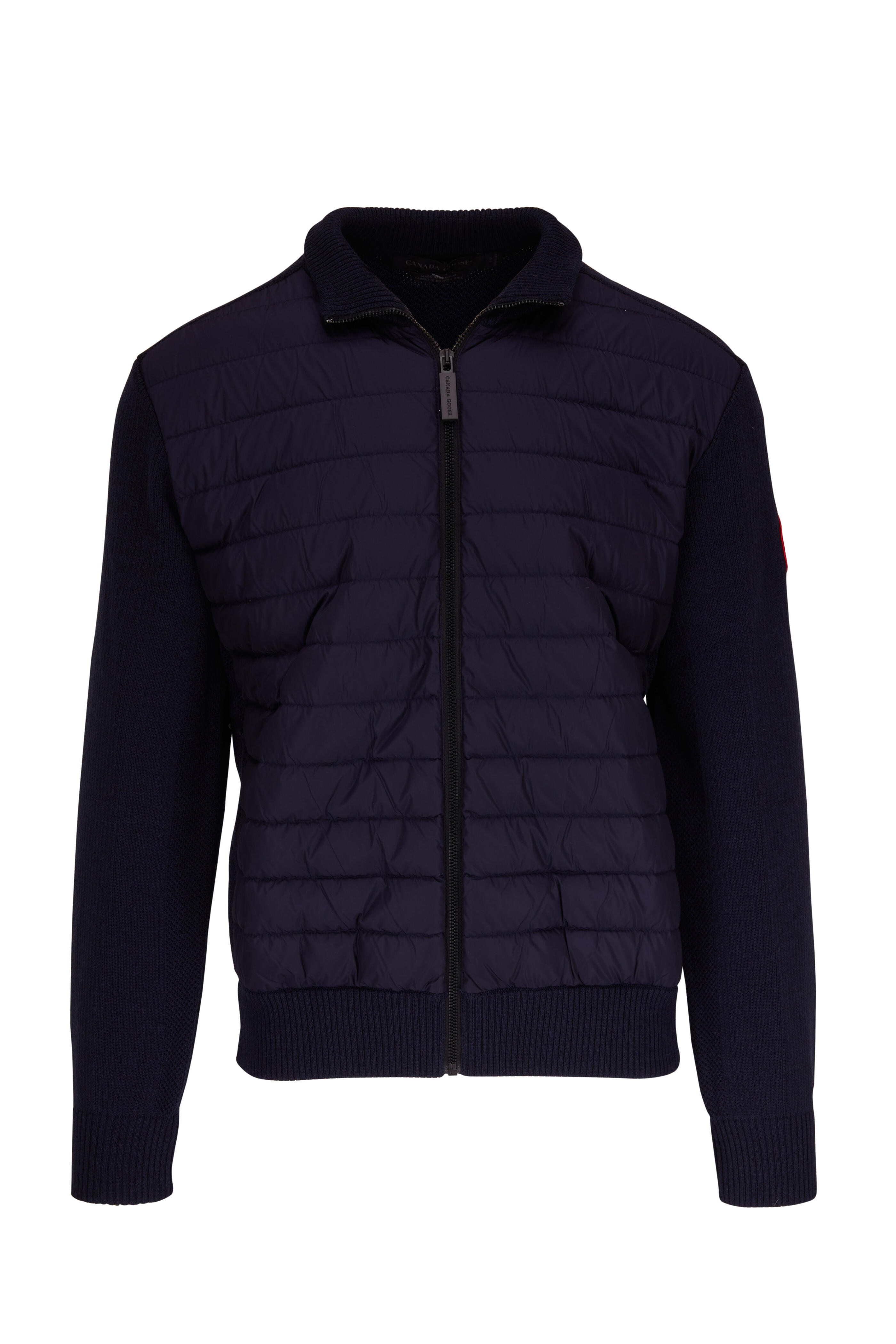 Canada Goose - Navy Hybridge Knit Down Jacket | Mitchell Stores