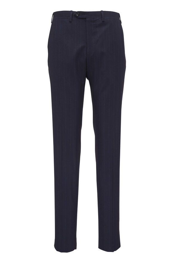 Kiton Navy Wool & Cashmere Pinstripe Suit - view 4