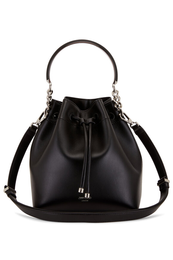 Jimmy Choo - Bonbon Black Leather Bucket Bag