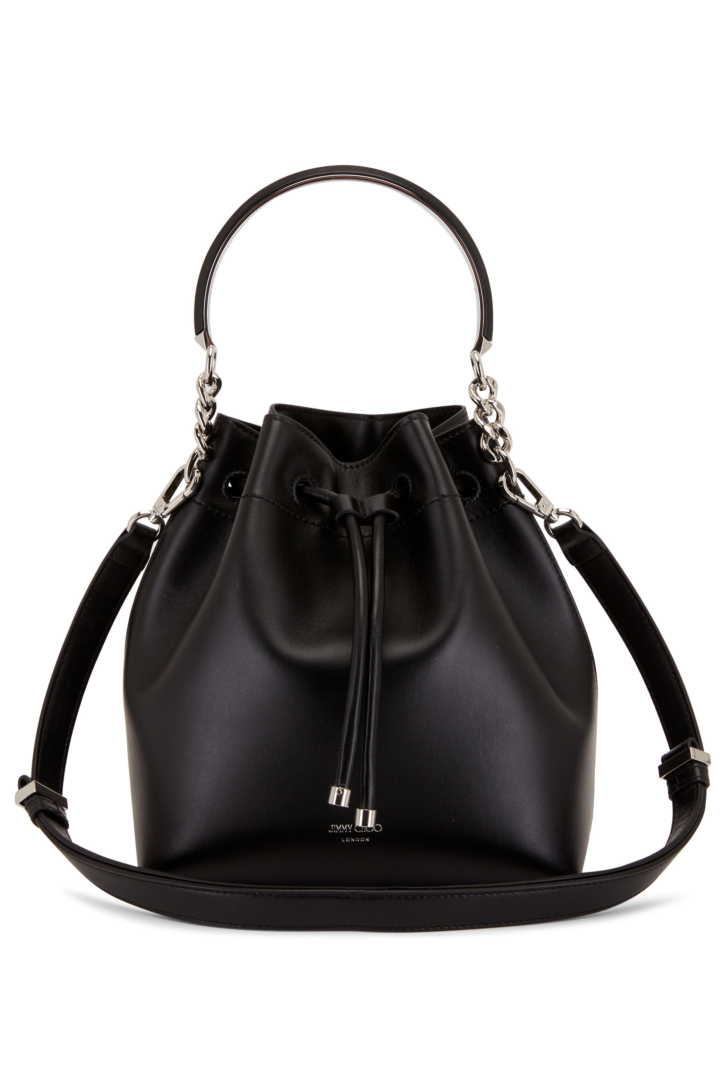 Buy Jimmy choo Madeline Stylised Bucket Bag, Black Color Women