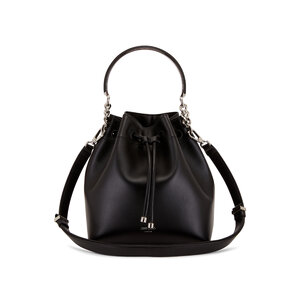 バッグ Jimmy Choo Jimmy Choo Black Glitter and Leather Zeta Clutch Bag