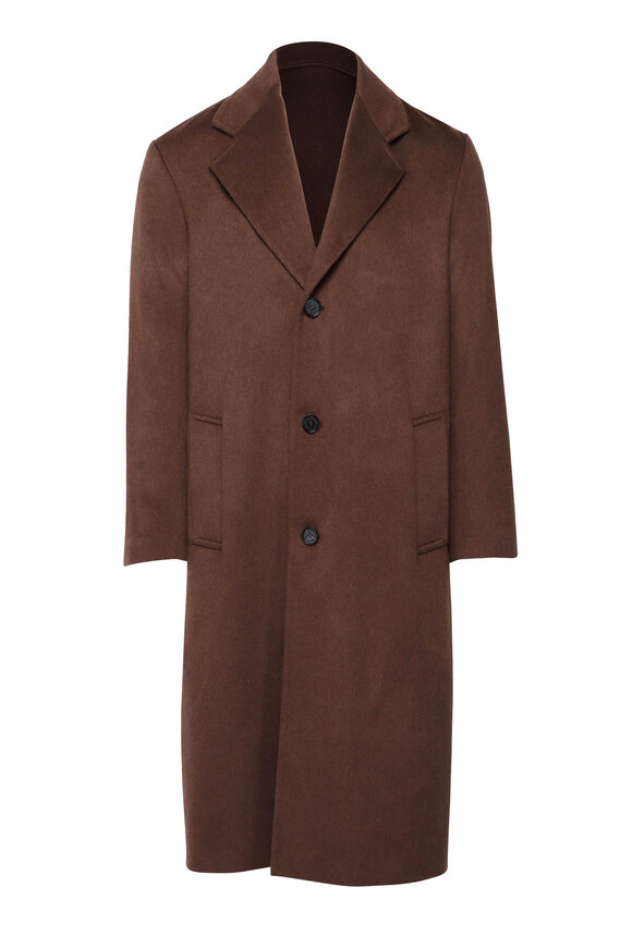 Maurizio Baldassari Brown Cashmere Evening Coat