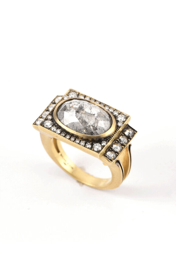 Sylva & Cie Rough Cut Diamond Statement Ring - view 1