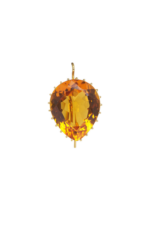 Renee Lewis 18k Yellow Gold Citrine Mismatched Earrings - view 2