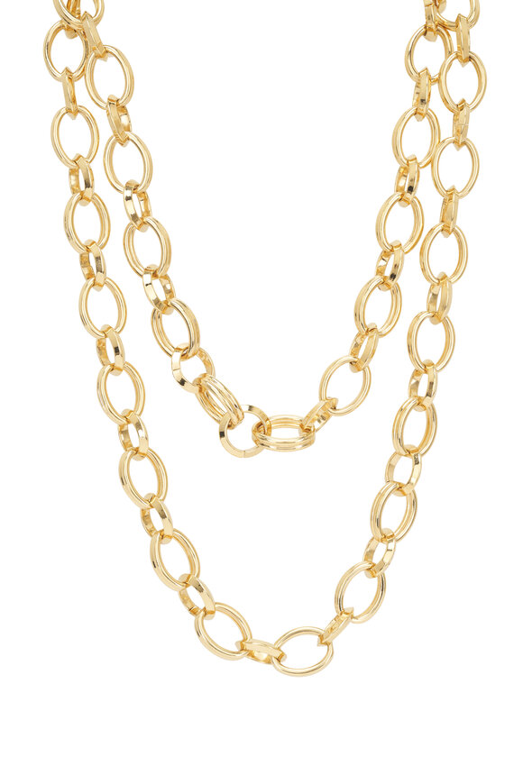 Cristina V. Gold Circle Link Necklace - view 1