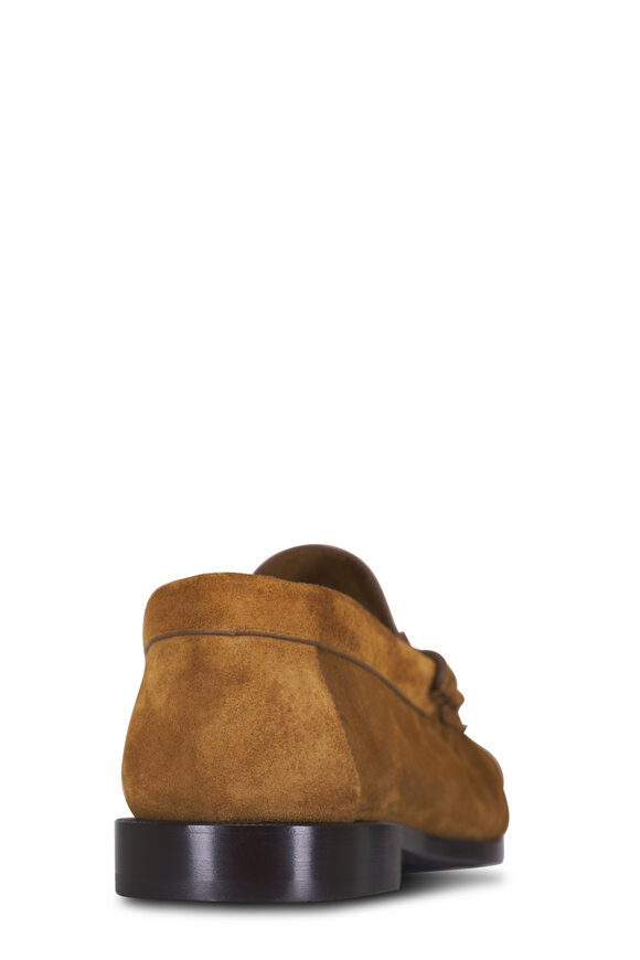 Saint Laurent Le Loafer Cuoio Suede Penny Slipper - view 5