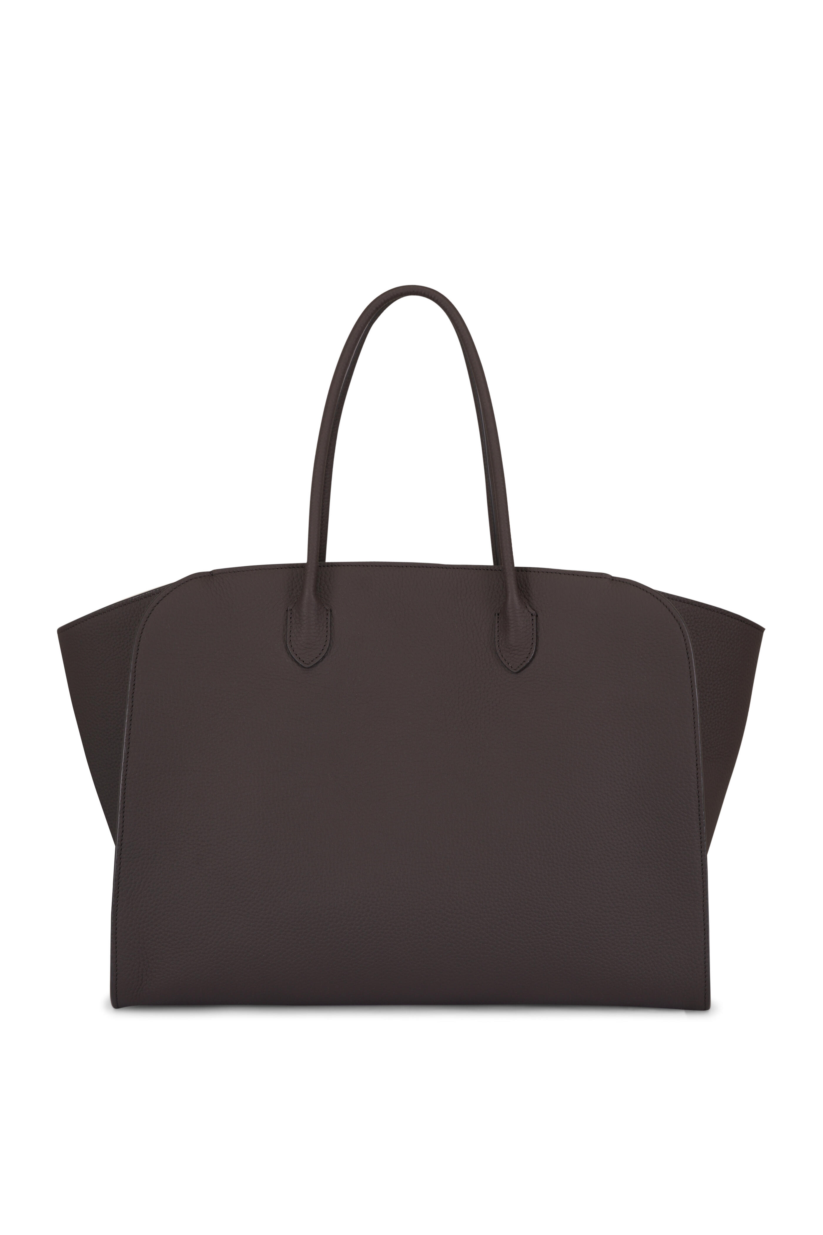 The Row - Marlow Walnut Shadow Matte Grained Leather Tote - view 1