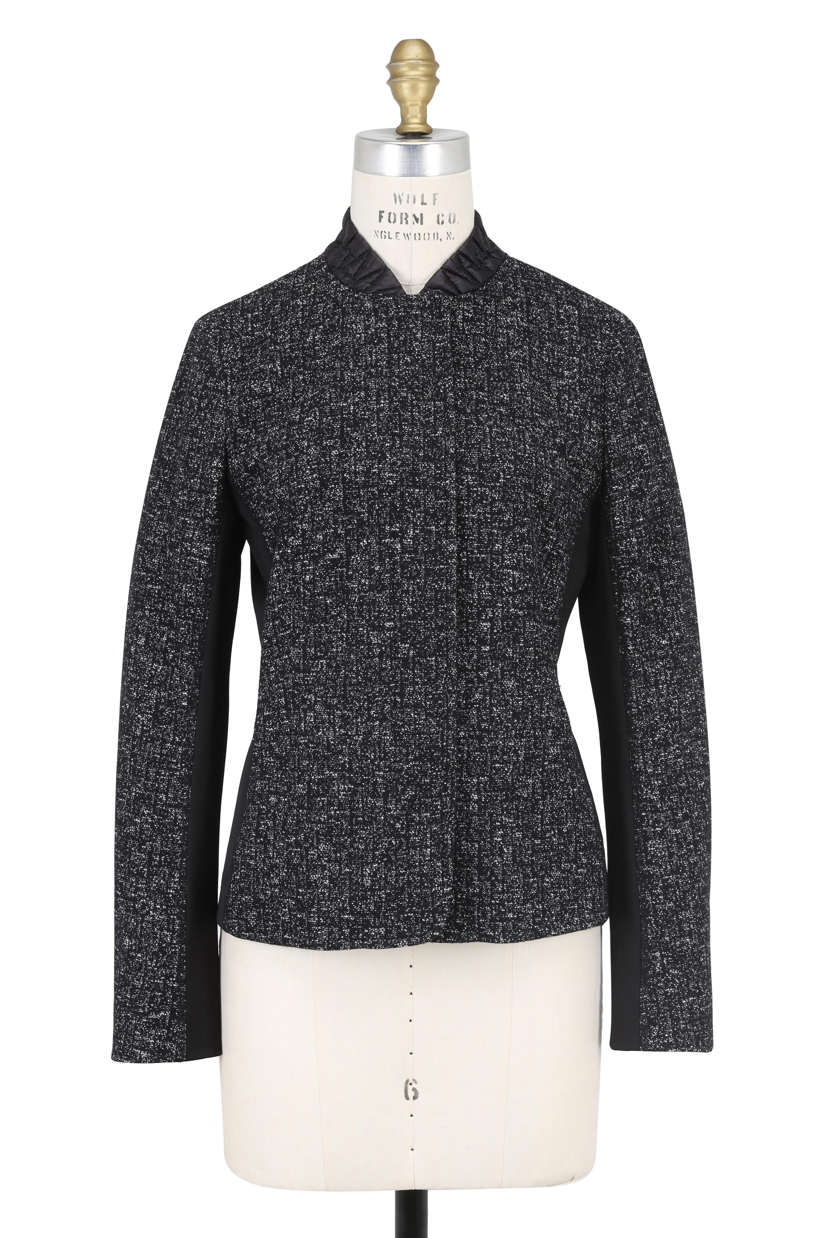 Bogner - Laurette Black & White Pebbled Wool Jacket