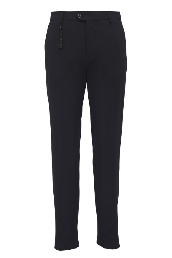 Marco Pescarolo Evo Dark Navy Wool Crepe Dress Pant