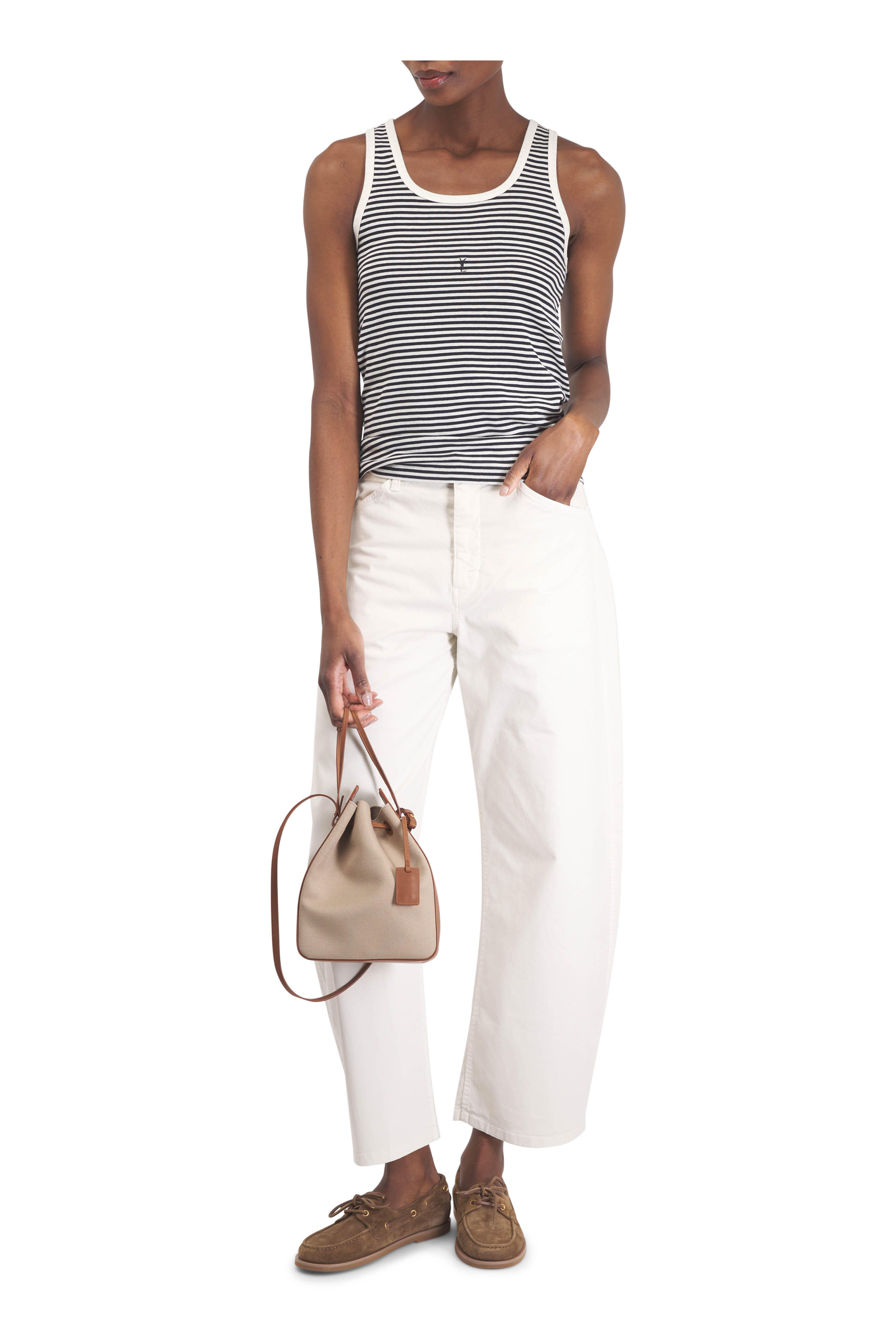 Nili Lotan - Tribeca Stone Stretch Cotton Pant