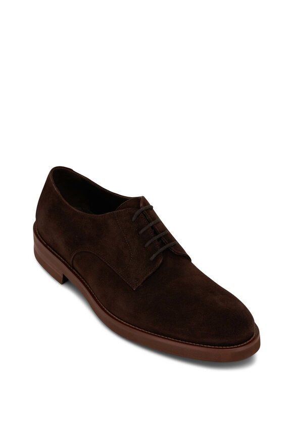 To Boot New York Peterson Brown Suede Lace Up Dress Shoe