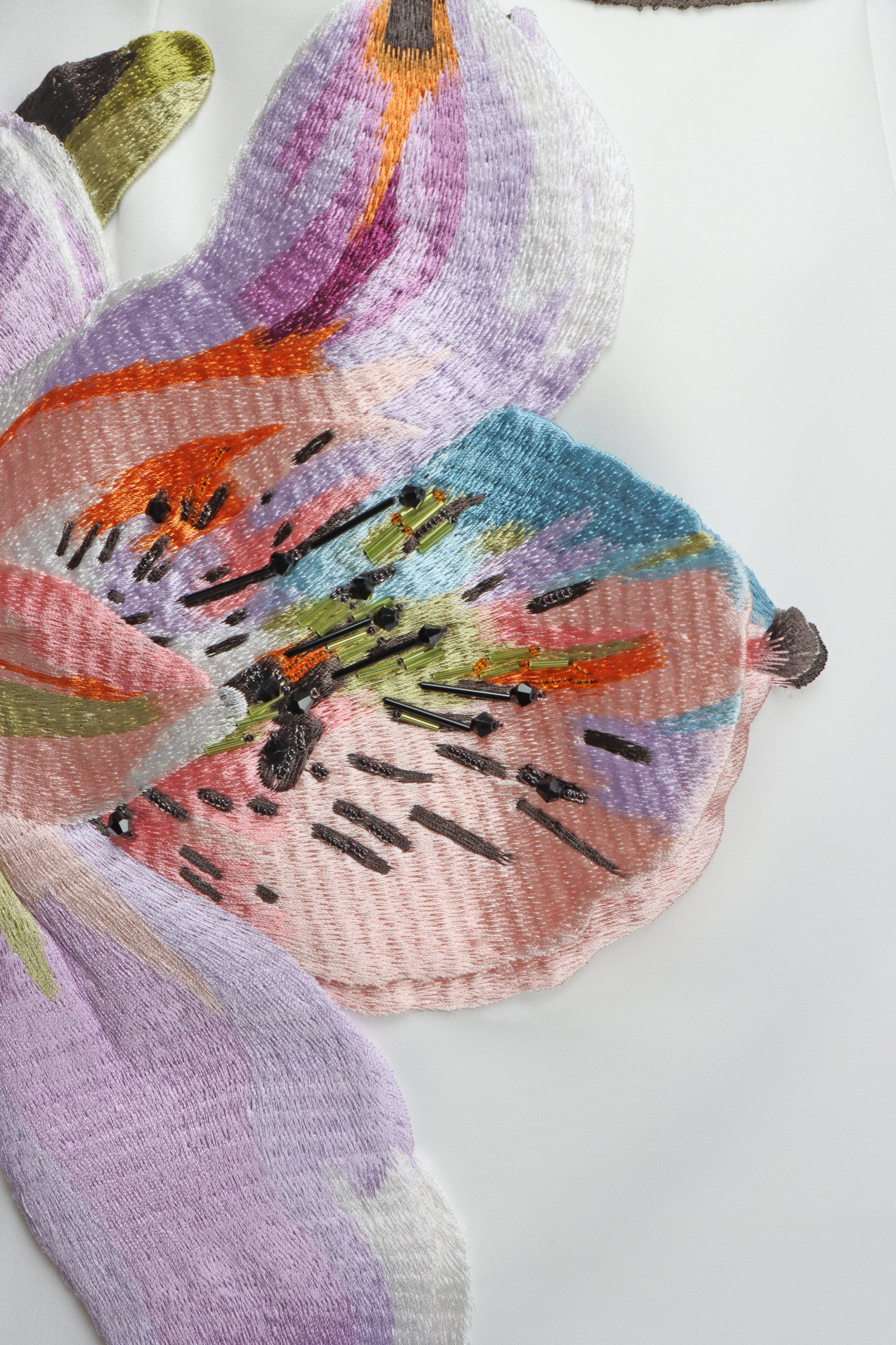 Leo Lin - Rosario Ivory Floral Applique Bustier Mini Dress