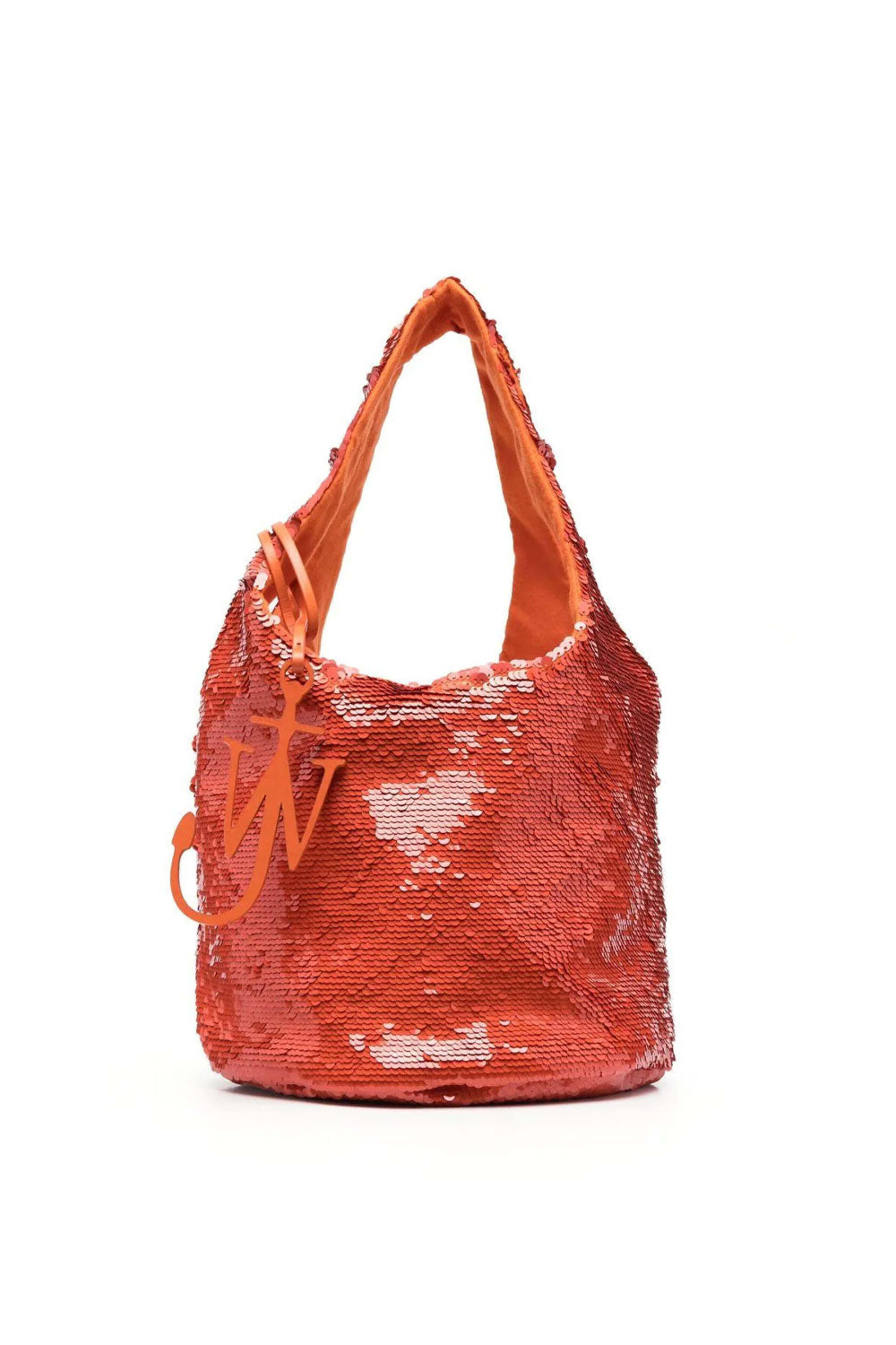 【関税込み】JW Anderson ピンク ミニ Sequin Shopper バッグ JW Anderson MINI SEQUIN SHOPPER TOP HANDLE BAG | REVERSIBLE