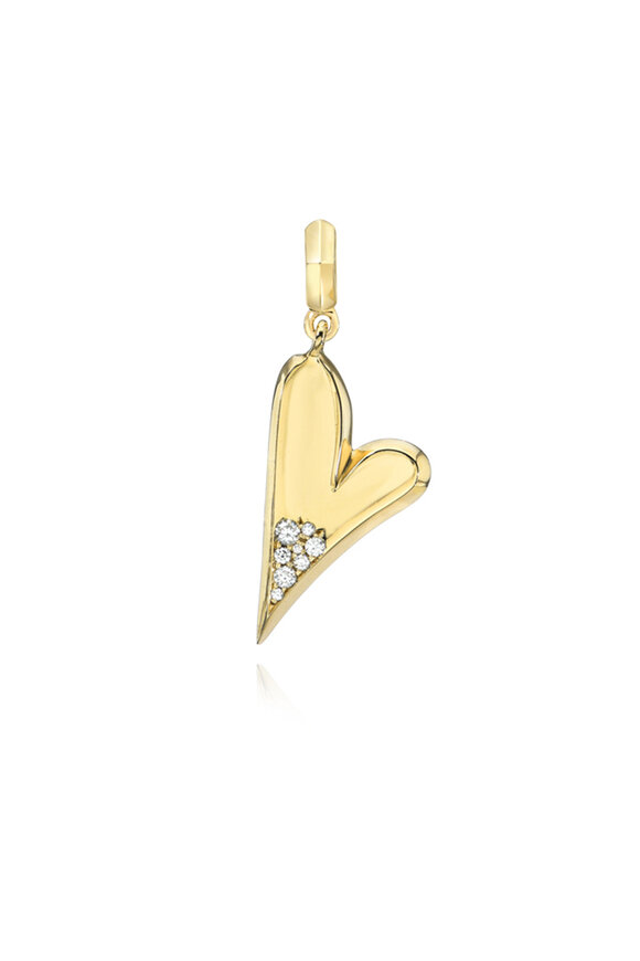 Dru Diamond Bevel Heart Charm