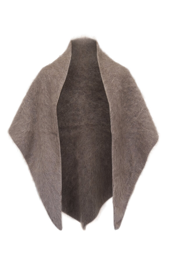 Fendi - Tobacco FF Logo Nylon & Wool Puffer Scarf