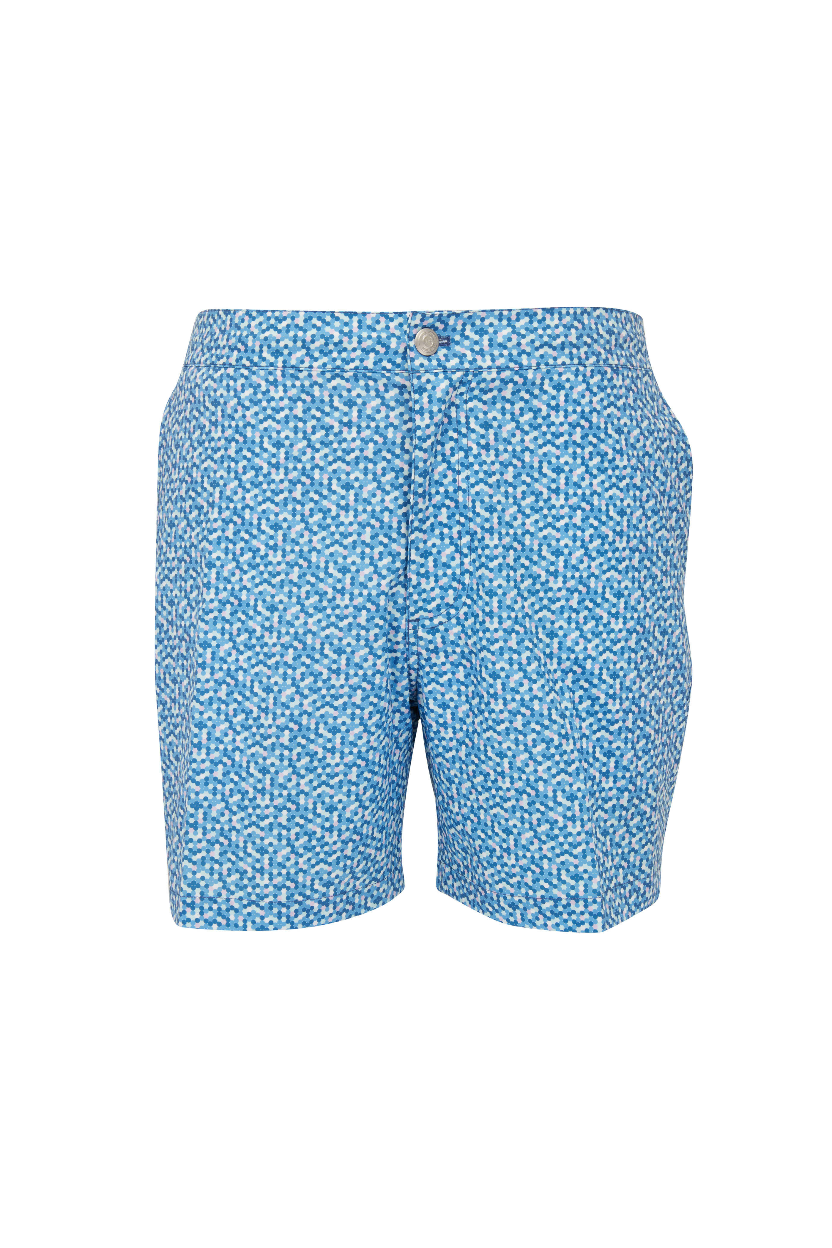 Peter Millar - Channel Blue Palma Dot Swim Trunks