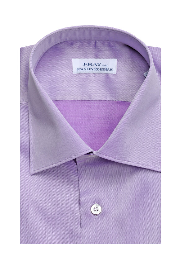 Fray Purple Cotton Dress Shirt