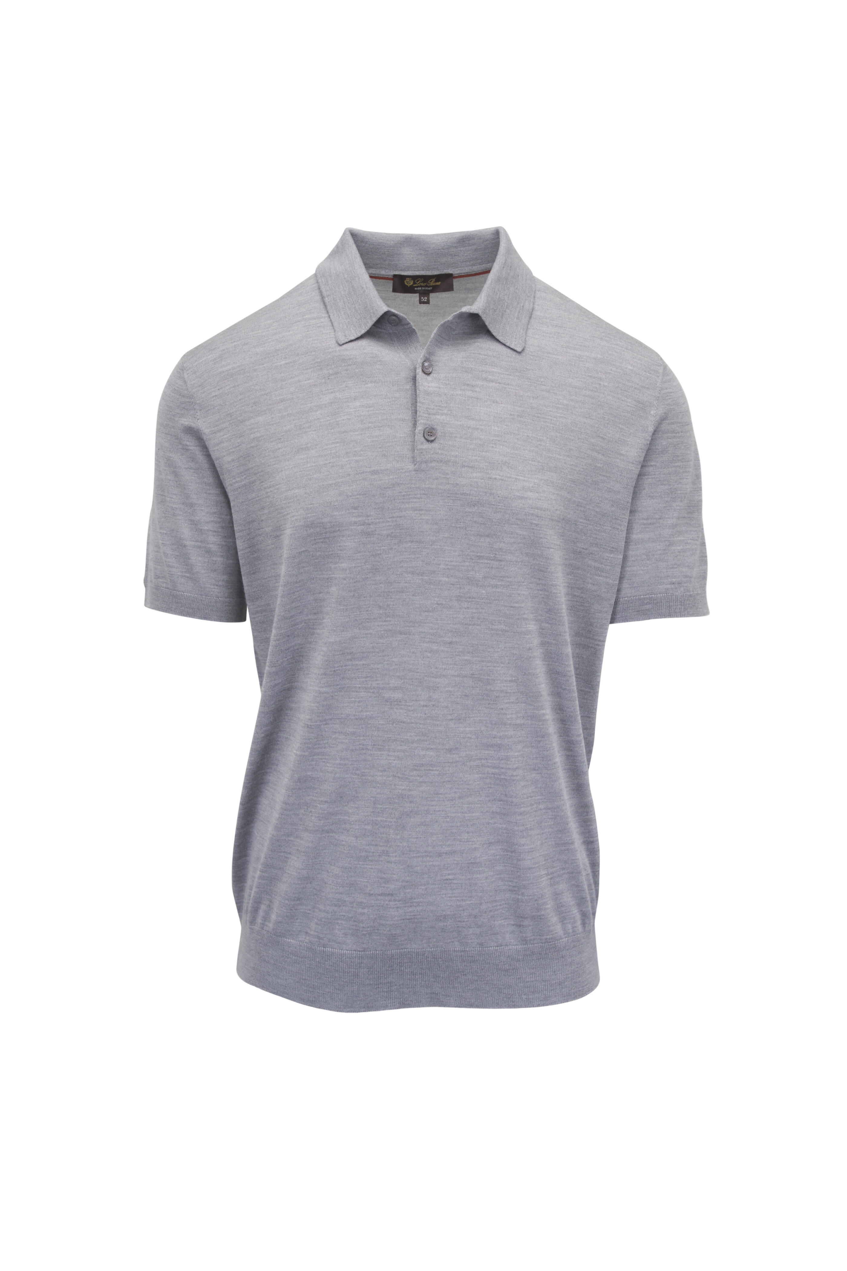 Loro Piana - Gray Wool, Silk & Cashmere Polo - view 1