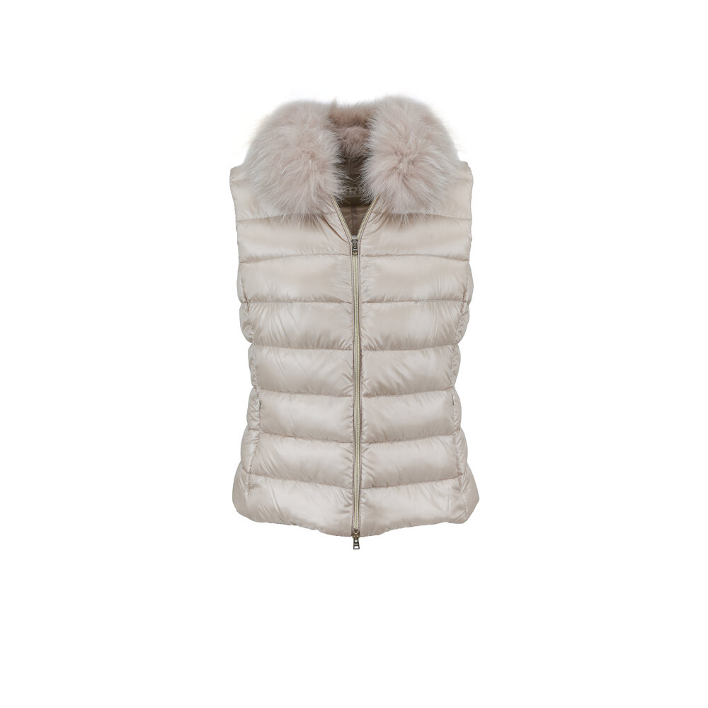【関税＆送料込み】Herno Resort Waistcoat In Faux Fur Herno - Black Faux Fur Vest | Mitchell Stores