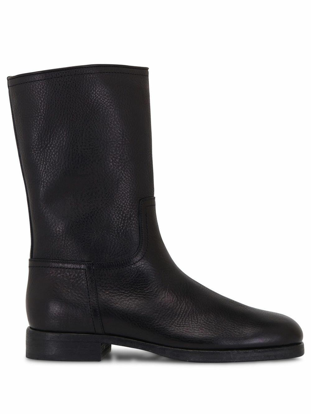 The Row - Ranger Black Leather Short Boot, 25mm