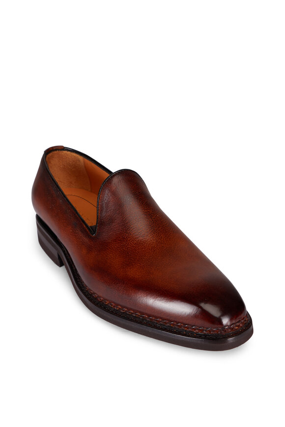 Bontoni Domino Bruciato Medium Brown Leather Loafer - view 1