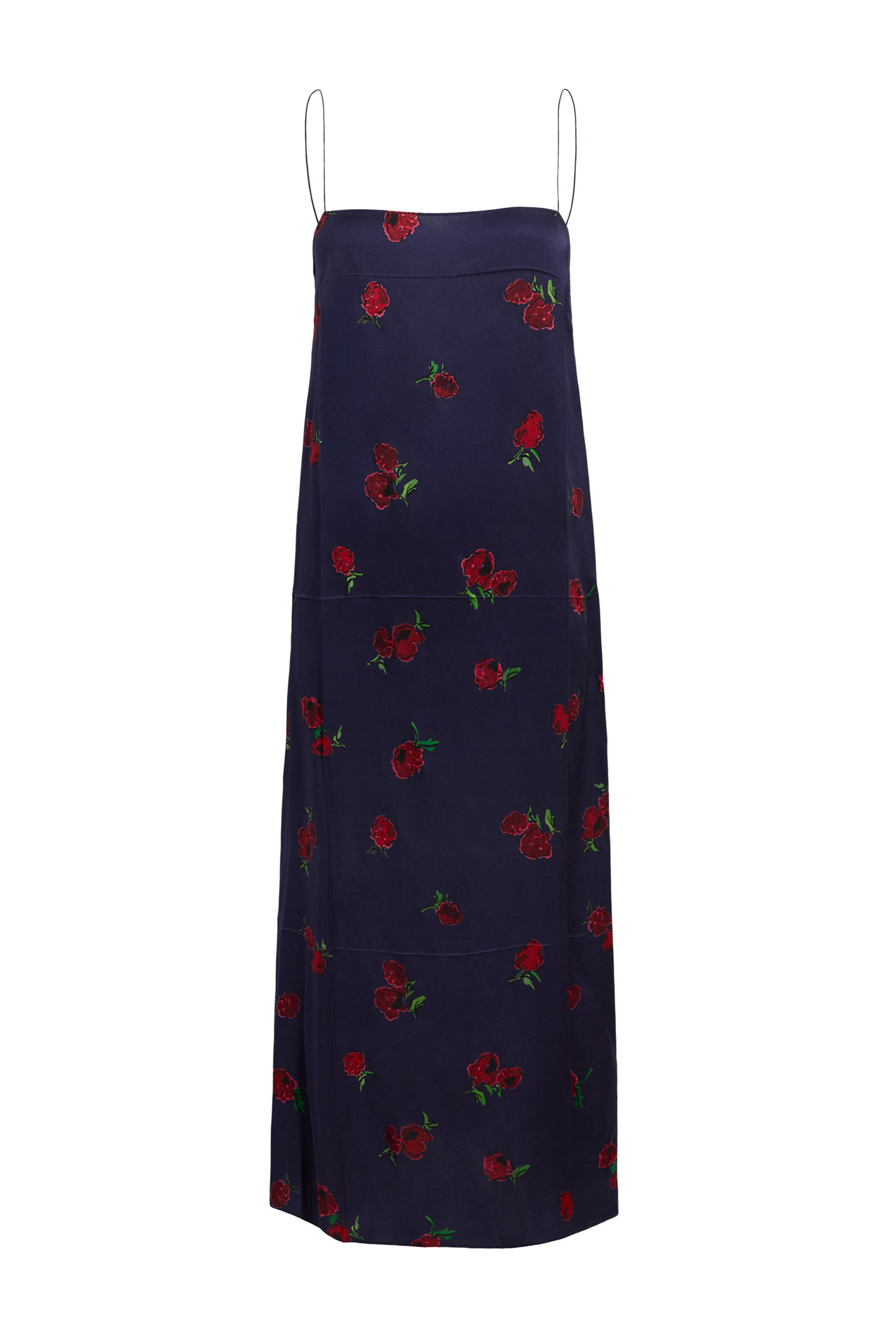 Khaite - Sicily Amethyst & Raspberry Print Midi Dress