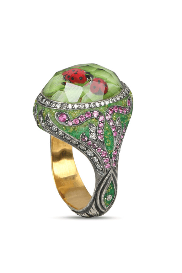 Sevan Bicakci Ladybug Rock Ring - view 1