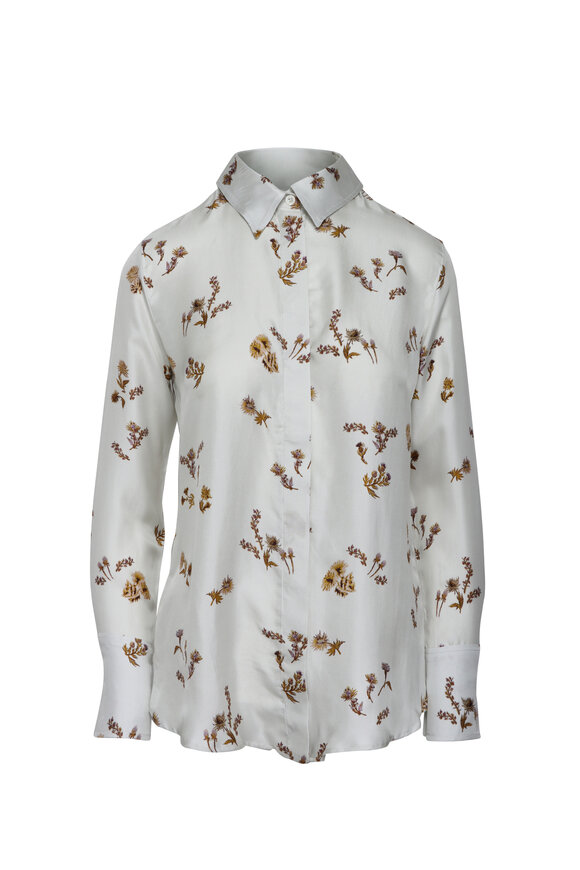 Altuzarra Chika Macadamia Shibori Flwr Blouse