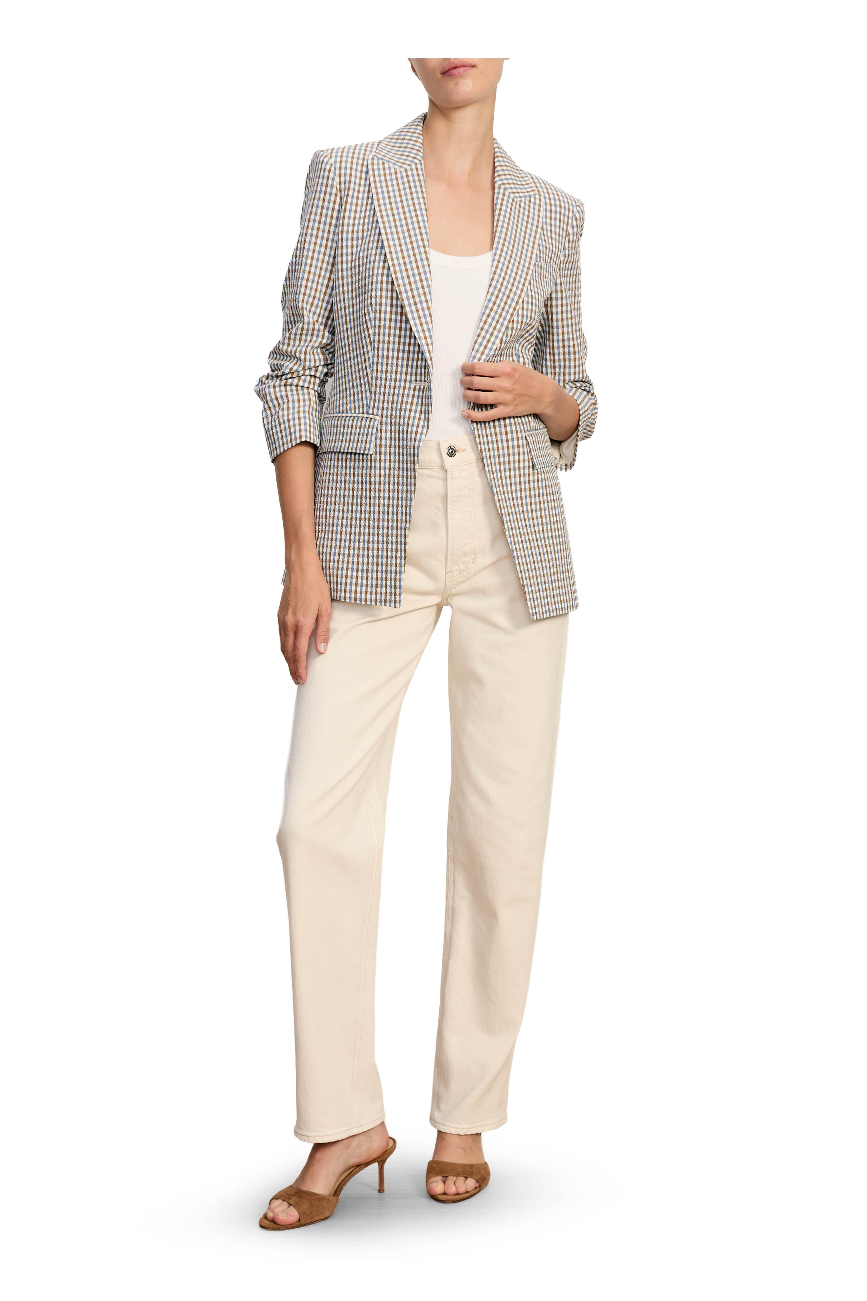 Veronica Beard - Clayton Acorn Multi Seersucker Dickey Jacket