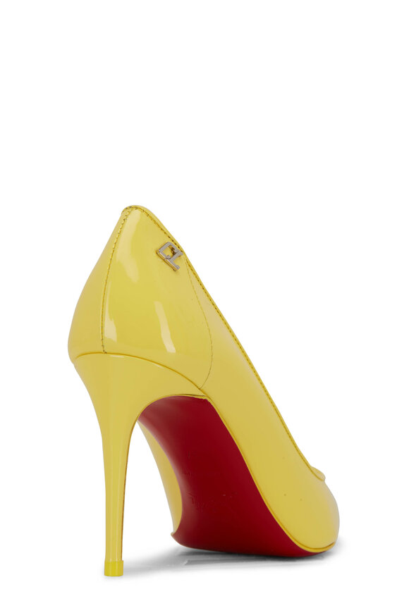 Christian Louboutin - Sporty Kate Yellow Patent Leather Pump, 85MM