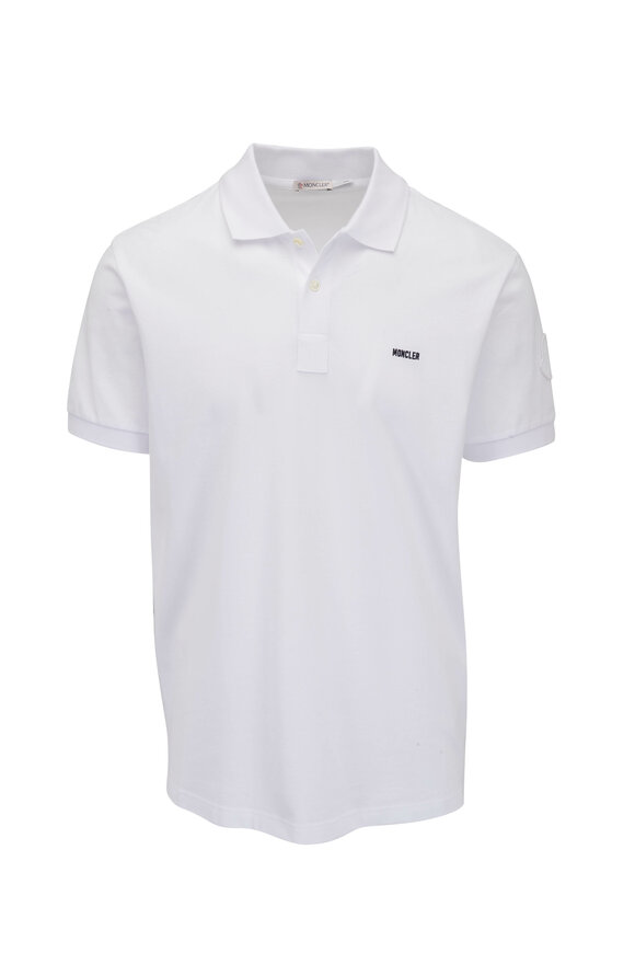 Moncler - White Stretch Short Sleeve Polo