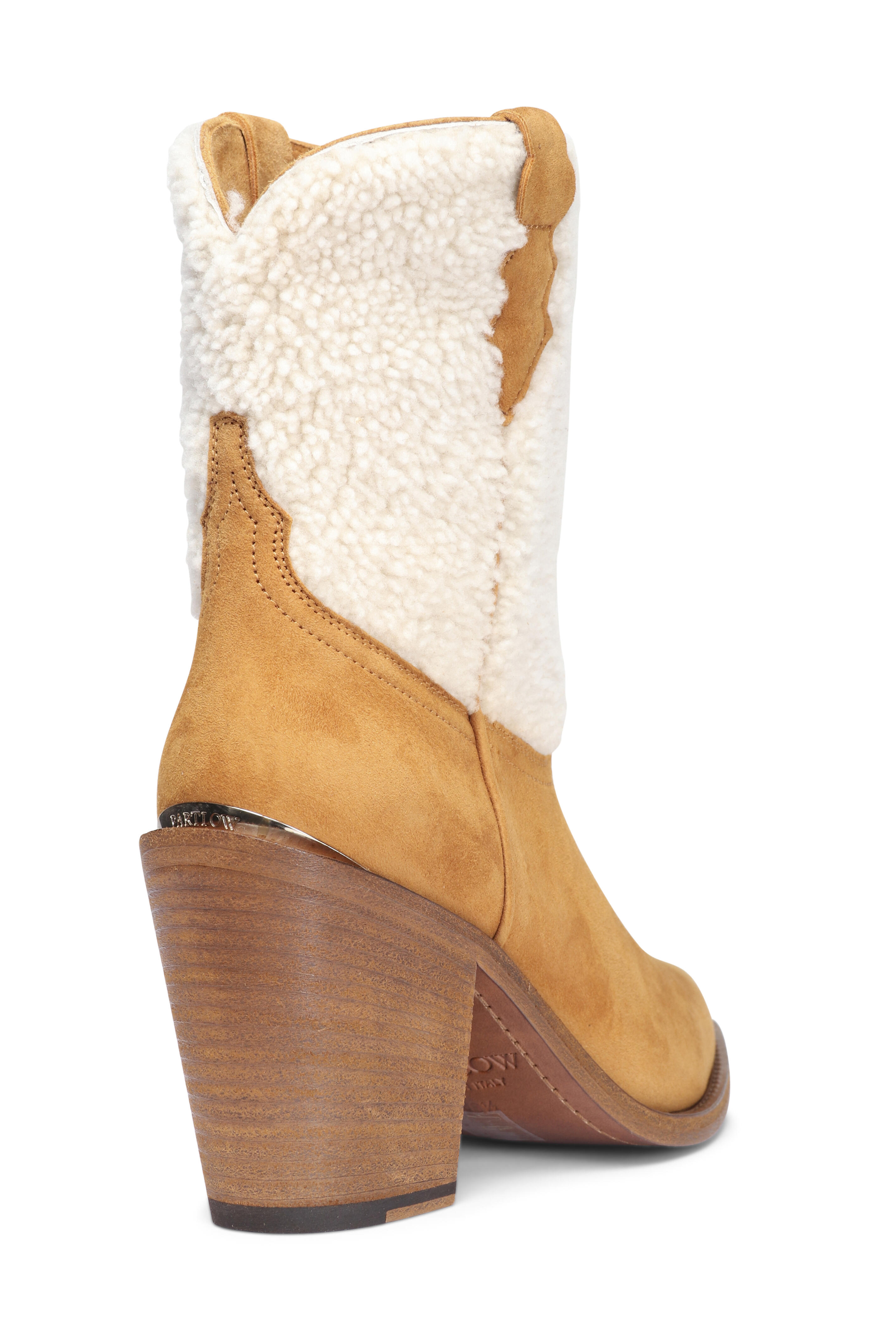 Partlow - Donna Cuoio Shearling Short Cowboy Boot
