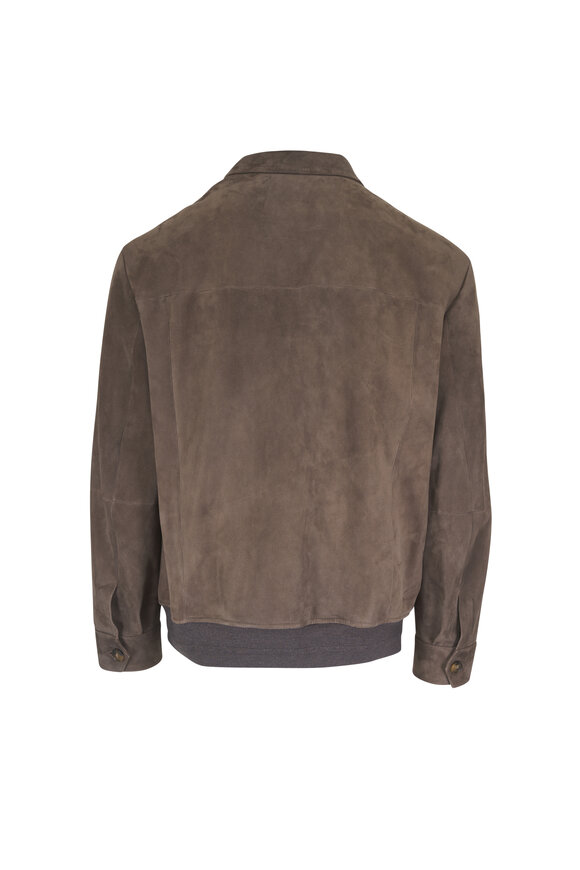 Canali Truffle Suede Jacket - view 4