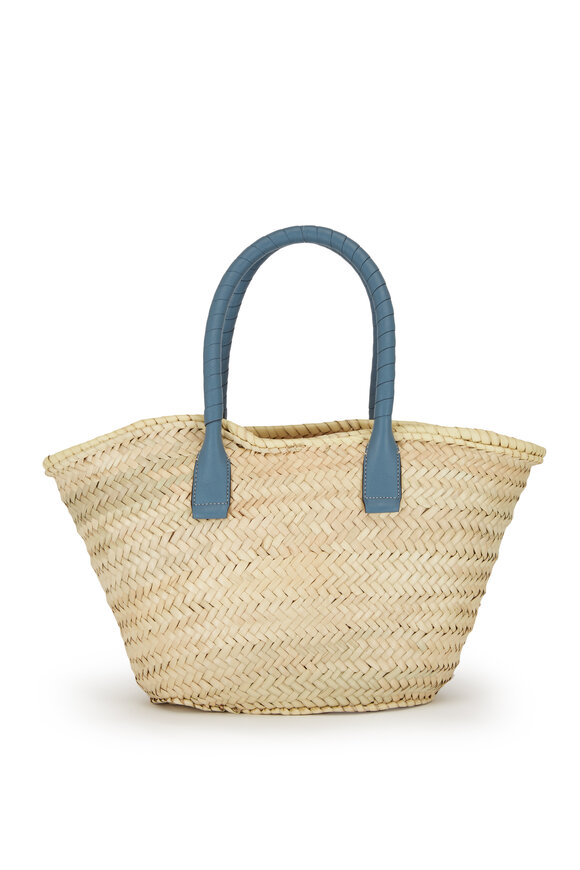 Chloé - Marcie Natural & Mirage Blue Medium Basket Bag