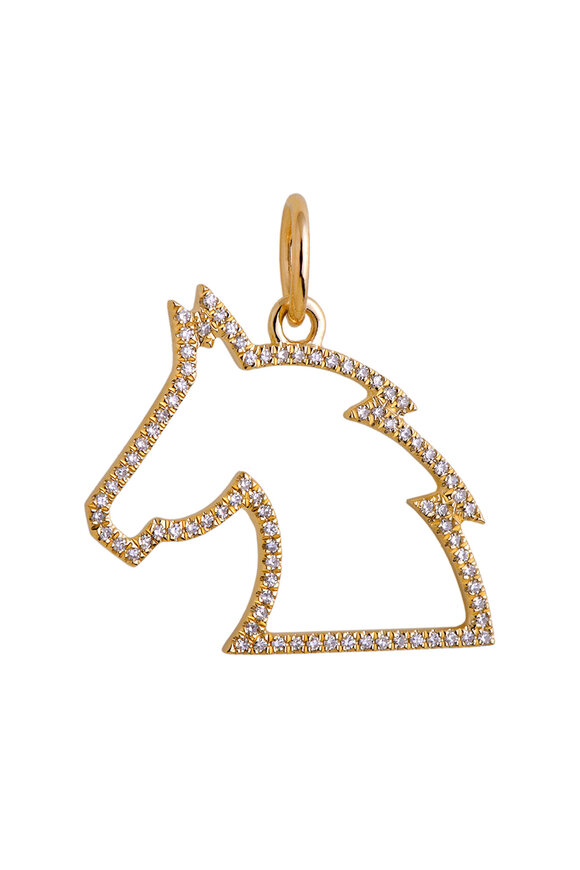Bridget King 14k Gold Small Horse Head Pendant - view 1