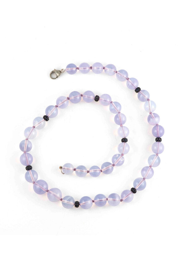Sylva & Cie Lavender Moon Quartz Necklace - view 1