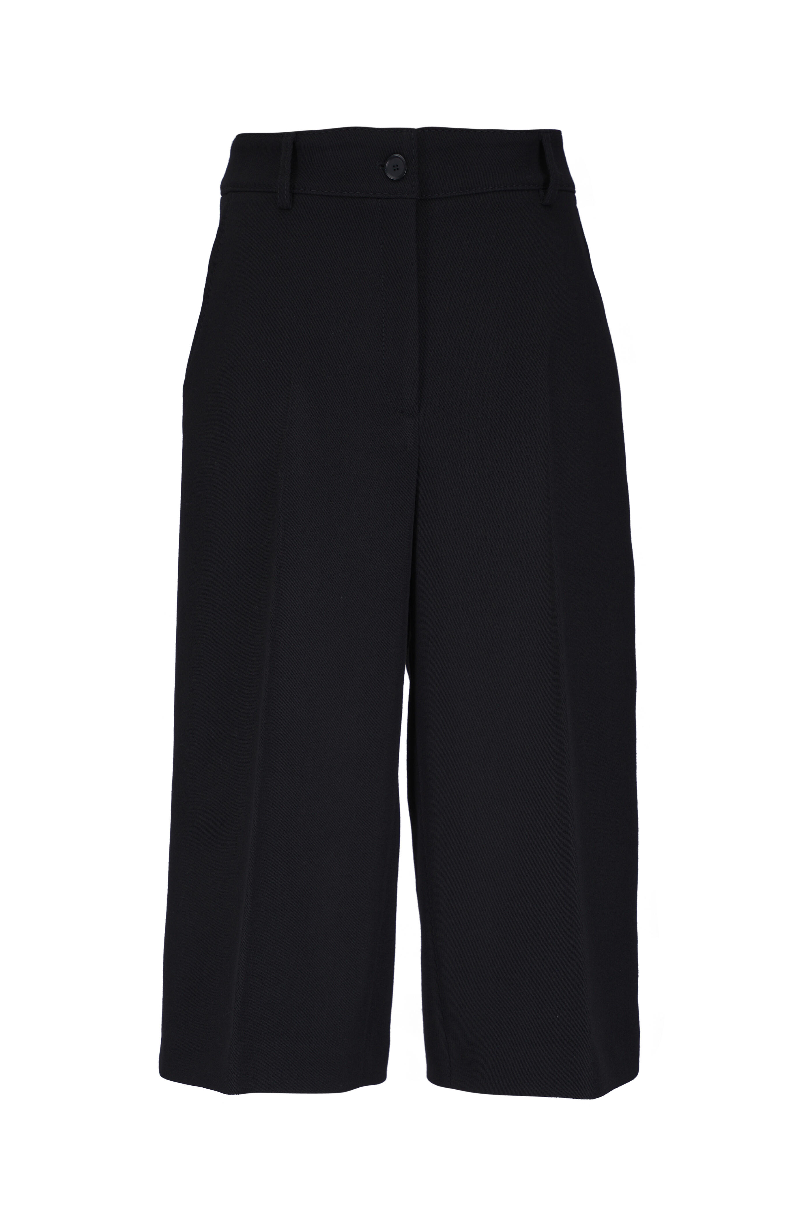 Akris Punto - Chiana Black Wide Leg Bermuda Pant